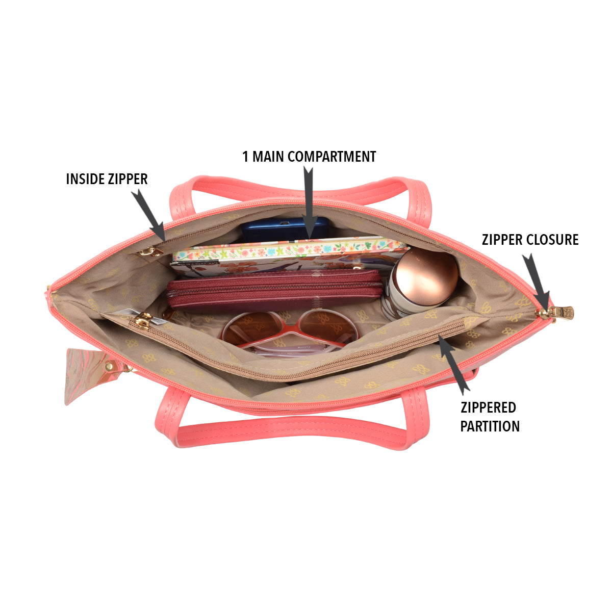 Apple Pink Large Tote Bag