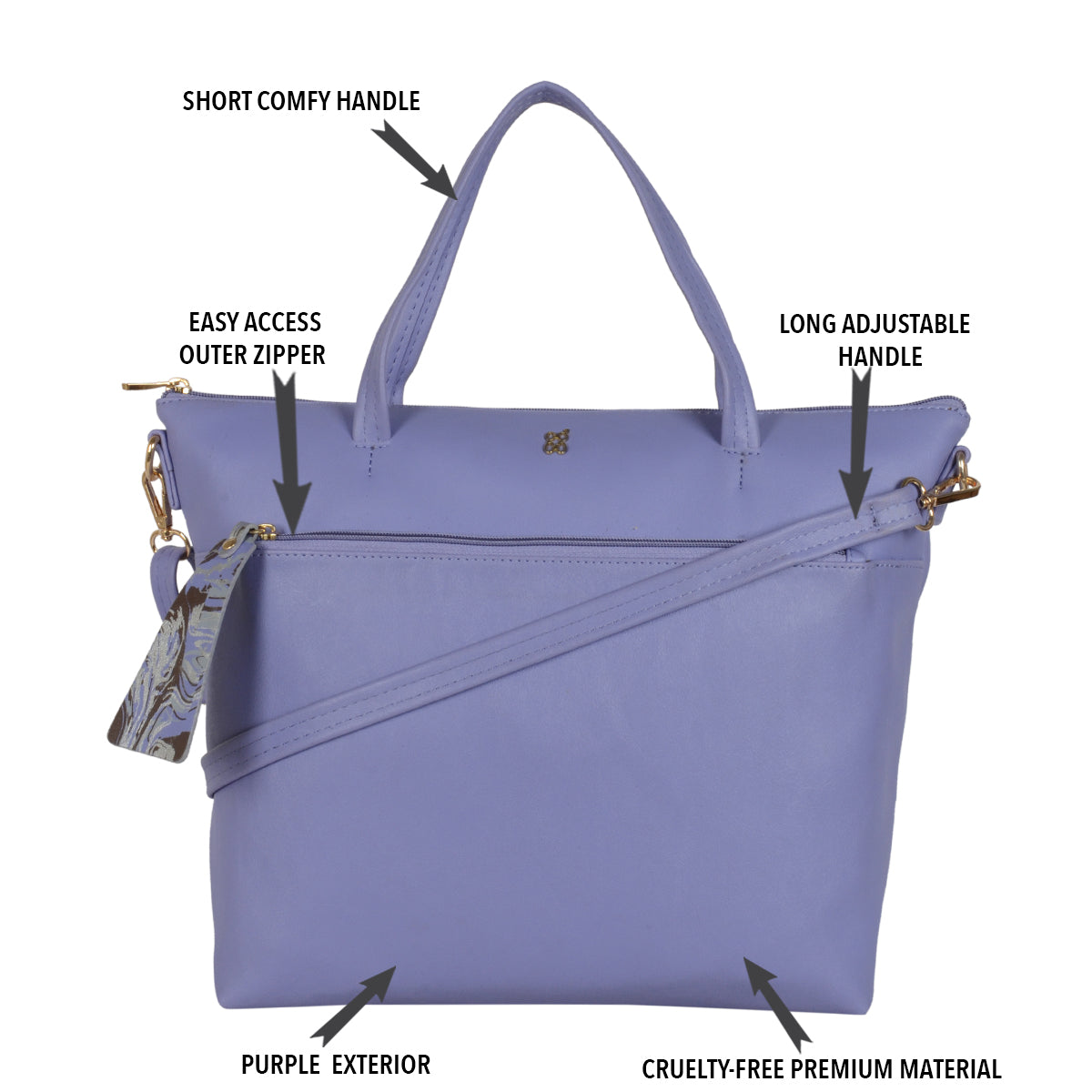 Apple Purple Large Tote Bag