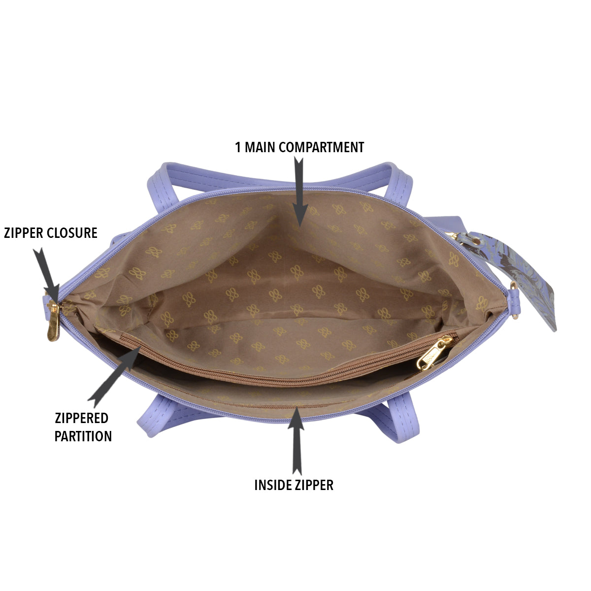 Apple Purple Large Tote Bag