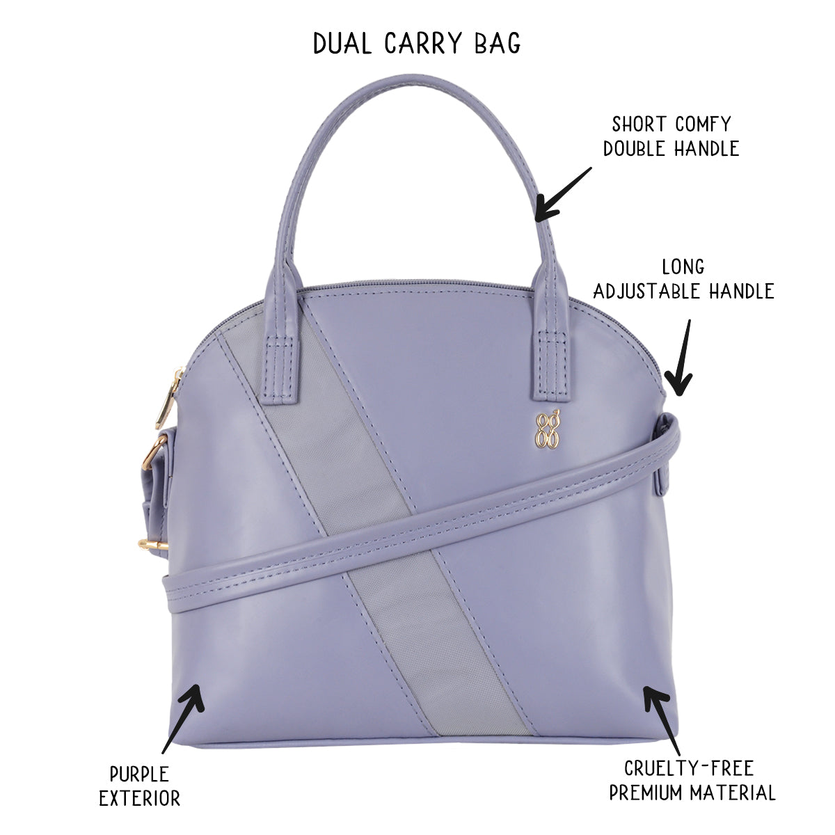 Astorin Purple Small Shoulder Bag