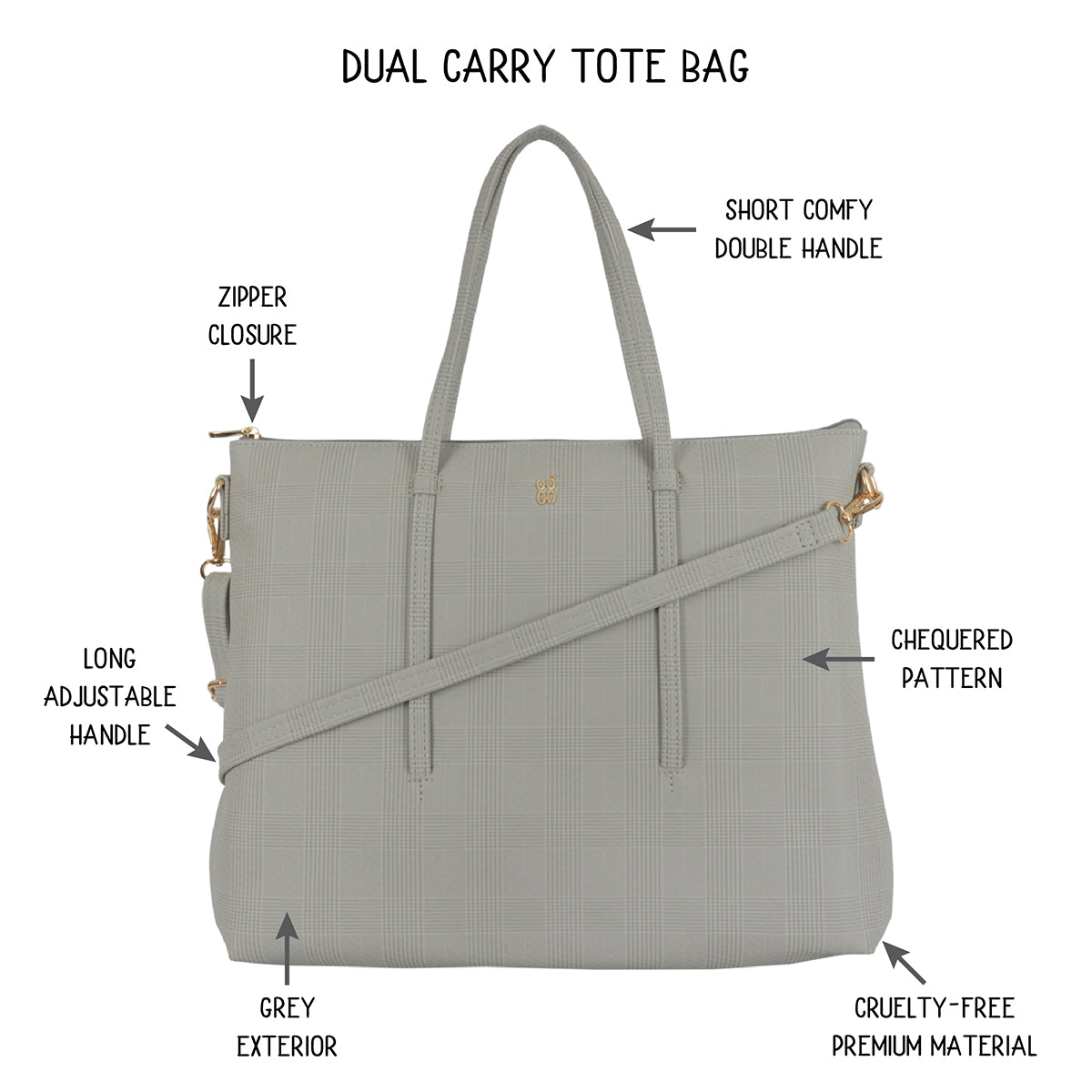 Ayko Grey Large Laptop Tote Bags