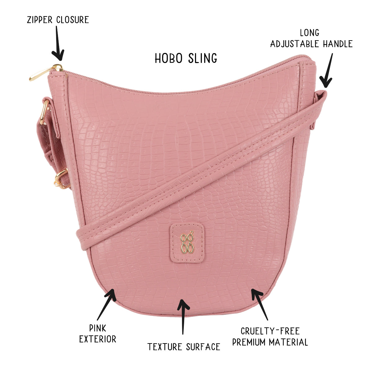 Baptize Pink Small Saddle Handbag