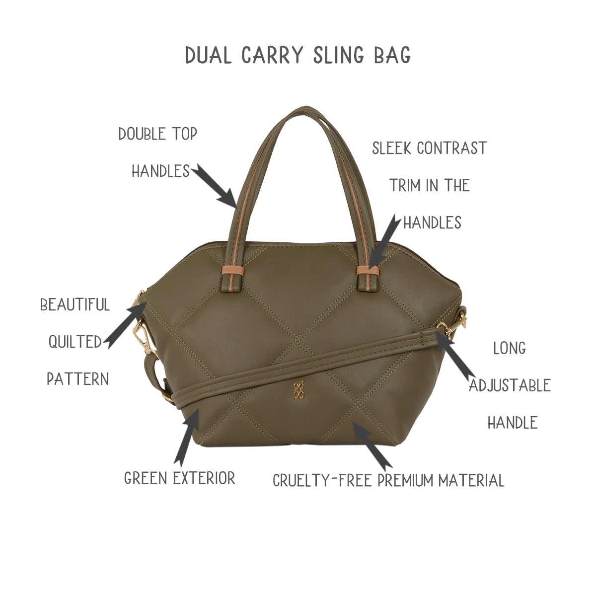 Basil Green Medium Bowling Bags