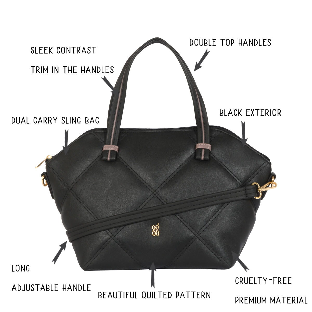 Basil Black Medium Bowling Bags