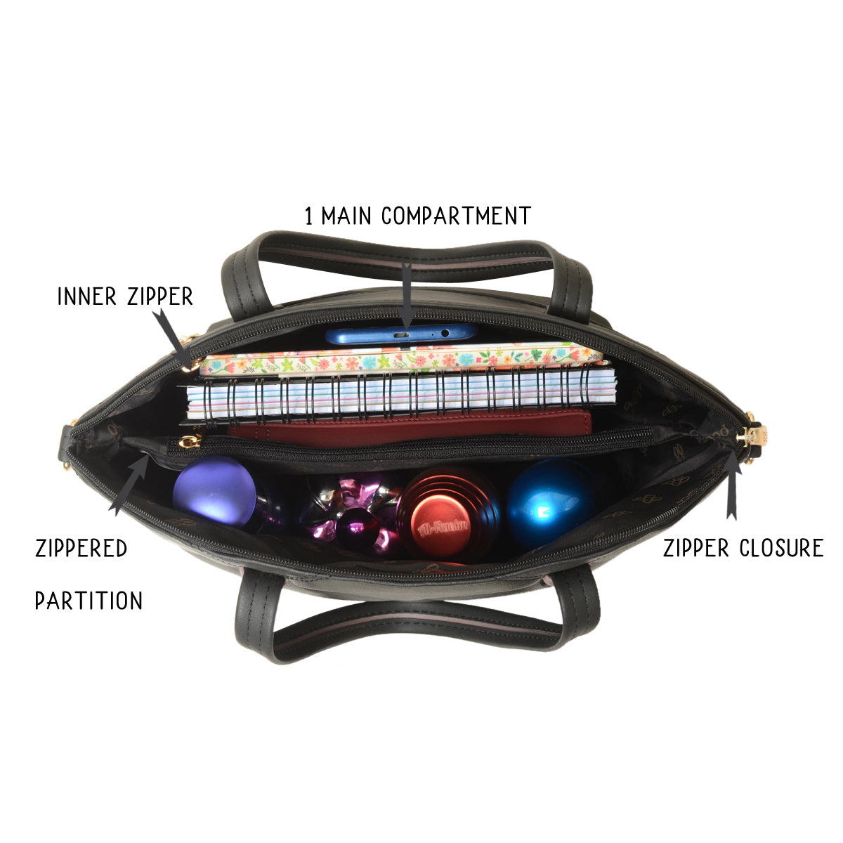 Basil Black Medium Bowling Bags