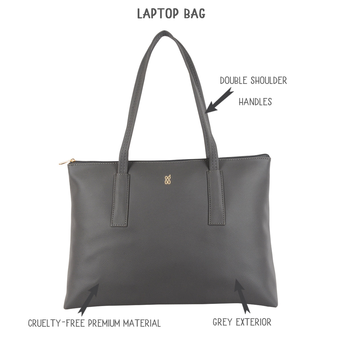 Bip Grey Large Laptop Laptop Bag