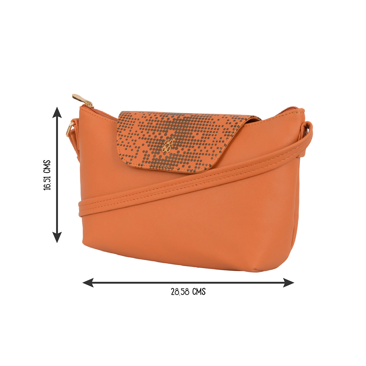 Bluer Orange Small Hobo Bag