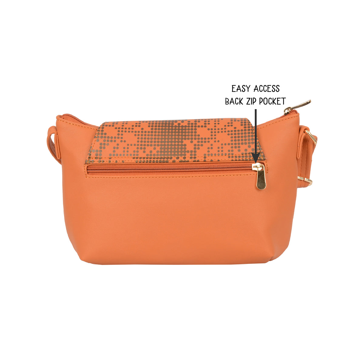 Bluer Orange Small Hobo Bag