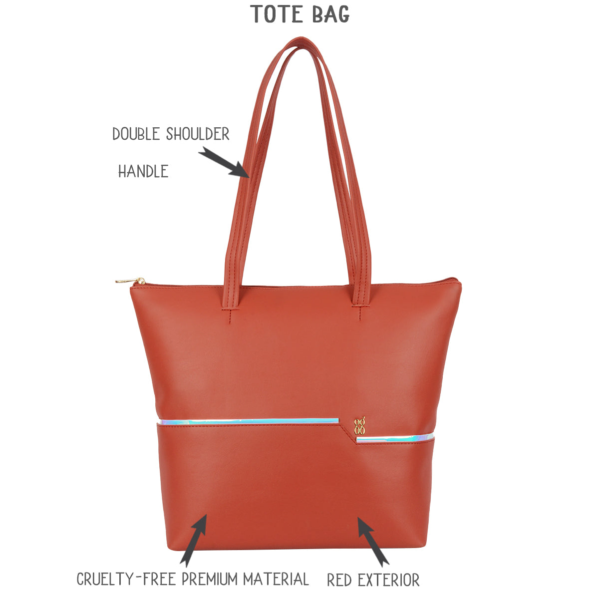 Borivali Red Large Tote Bag