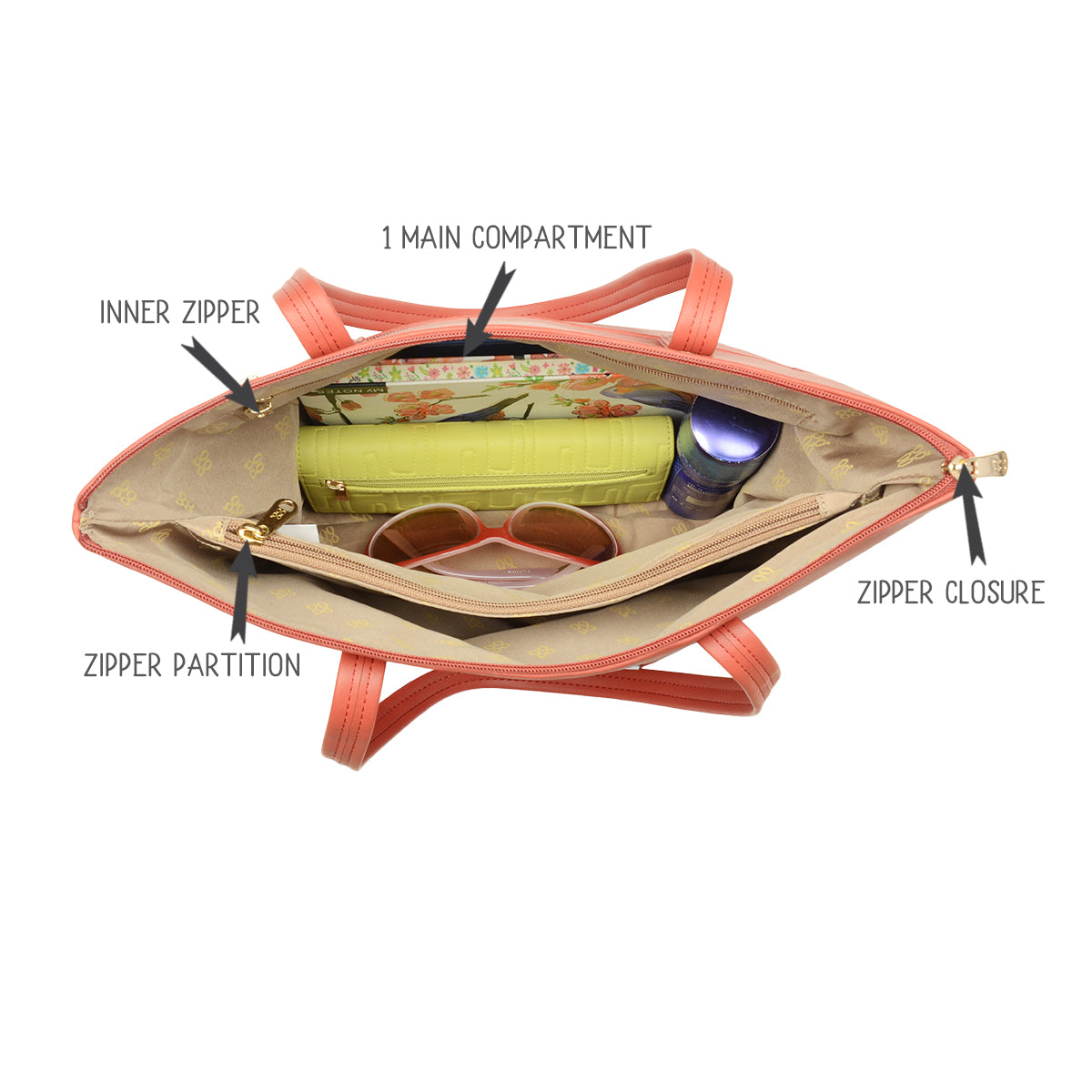 Borivali Red Large Tote Bag