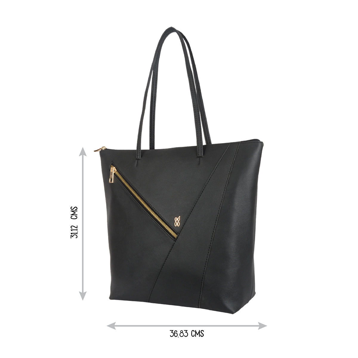 Claise Black Large Tote Bags