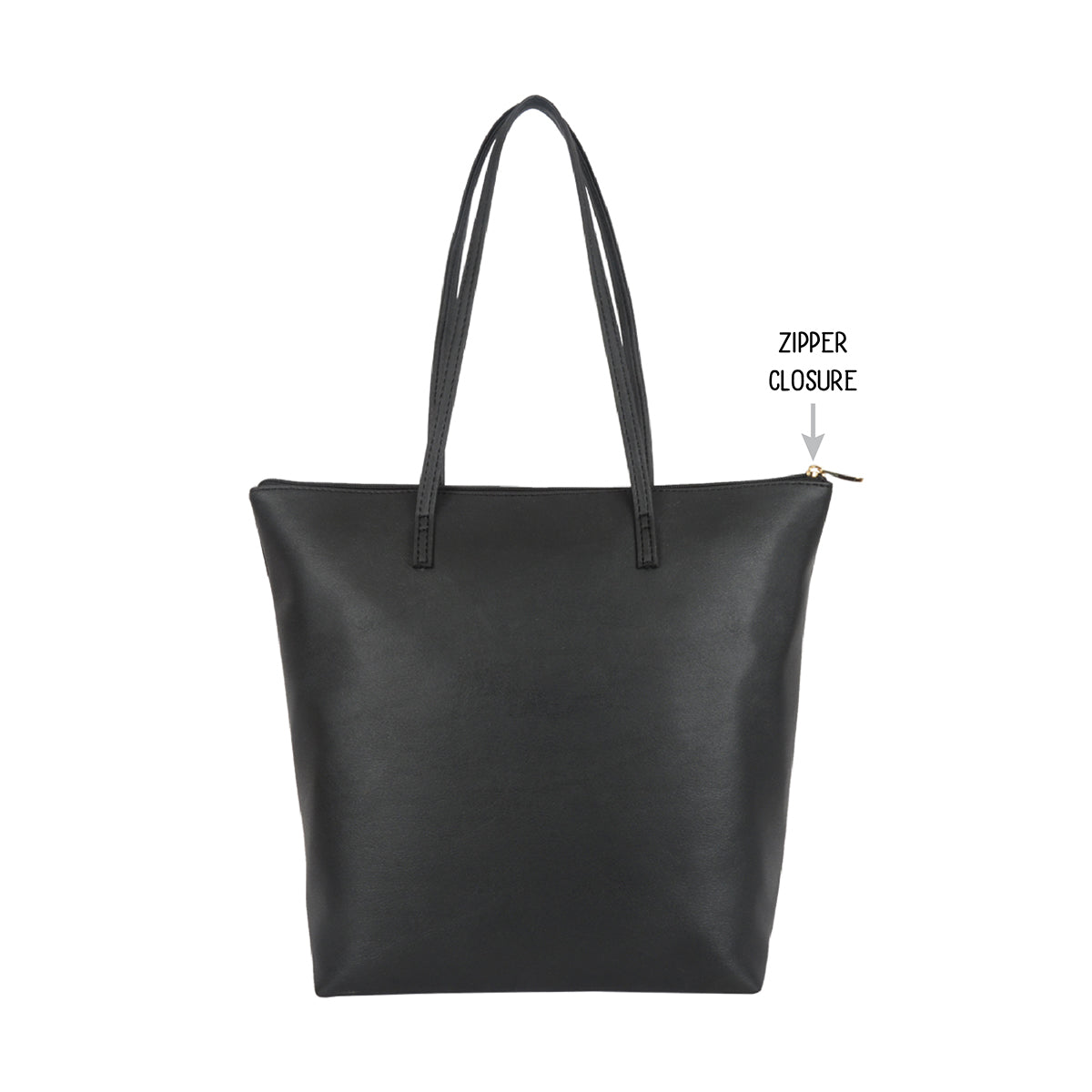 Claise Black Large Tote Bags