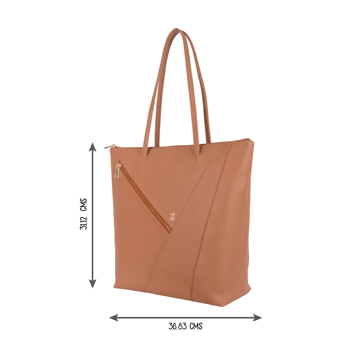 Claise Brown Large Tote Bags