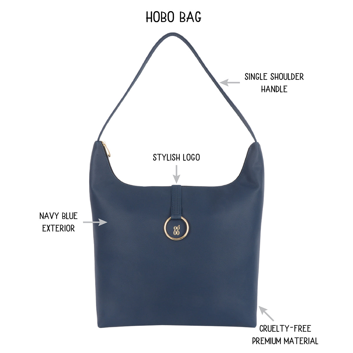 Cody Blue Large Hobo Bags