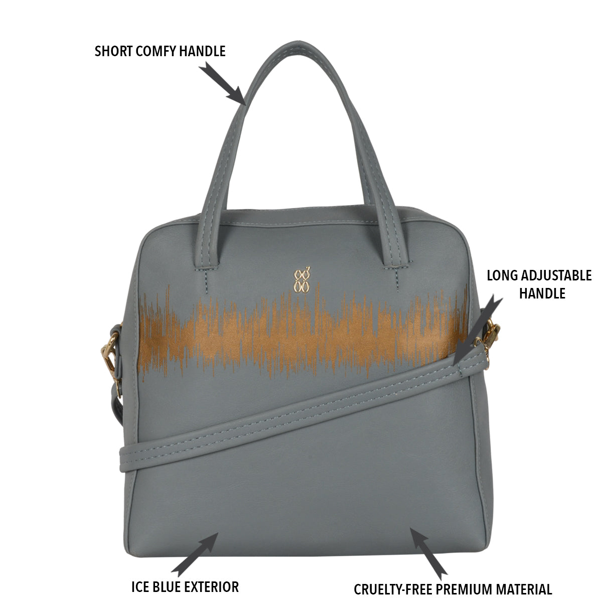 Computer Blue Small Shoulder Bag