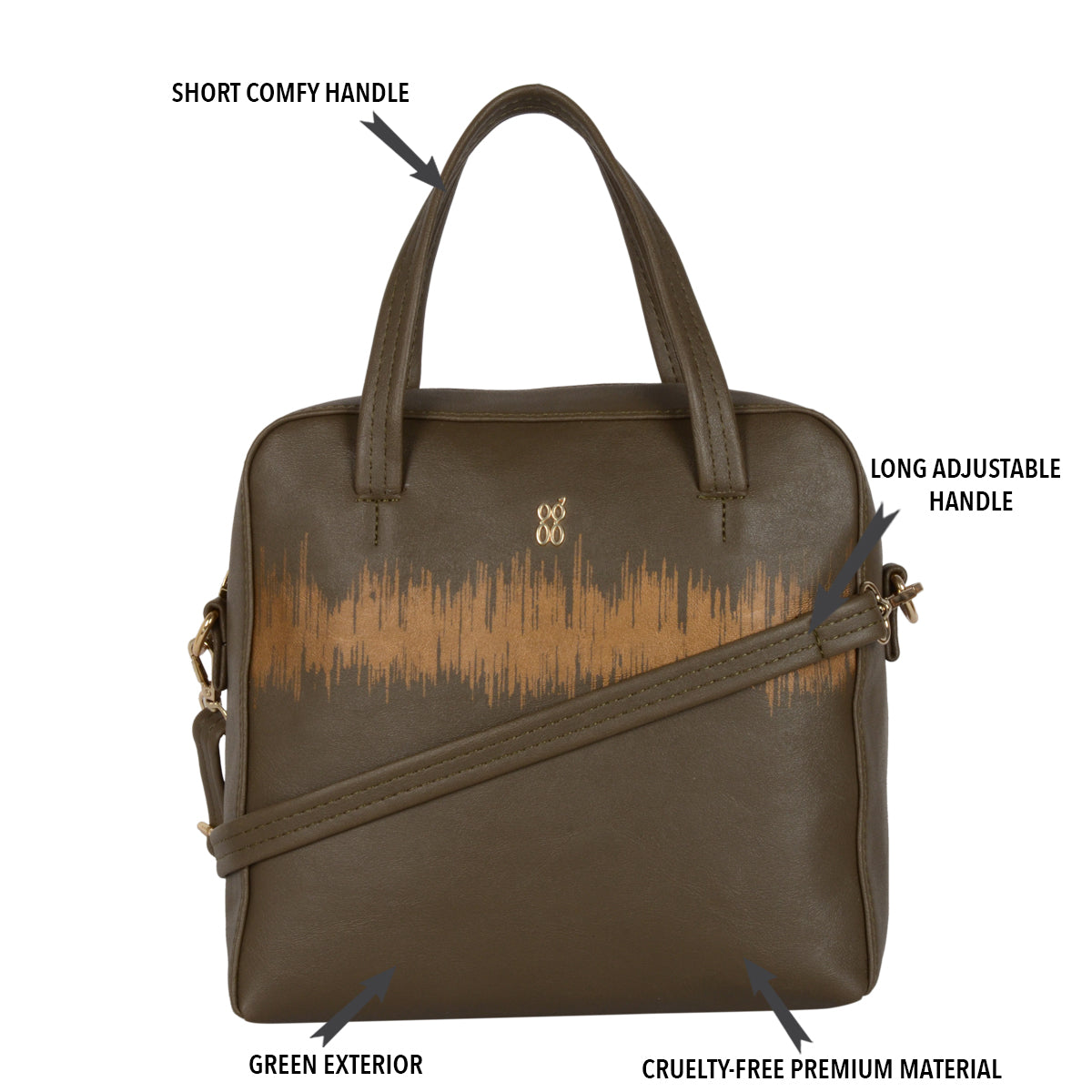 Computer Green Small Shoulder Bag