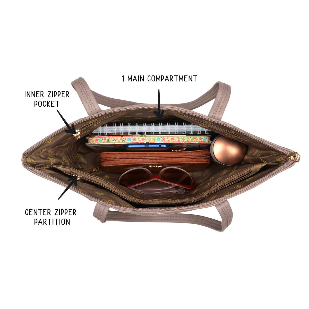 Crease Rose Large Tote Bag