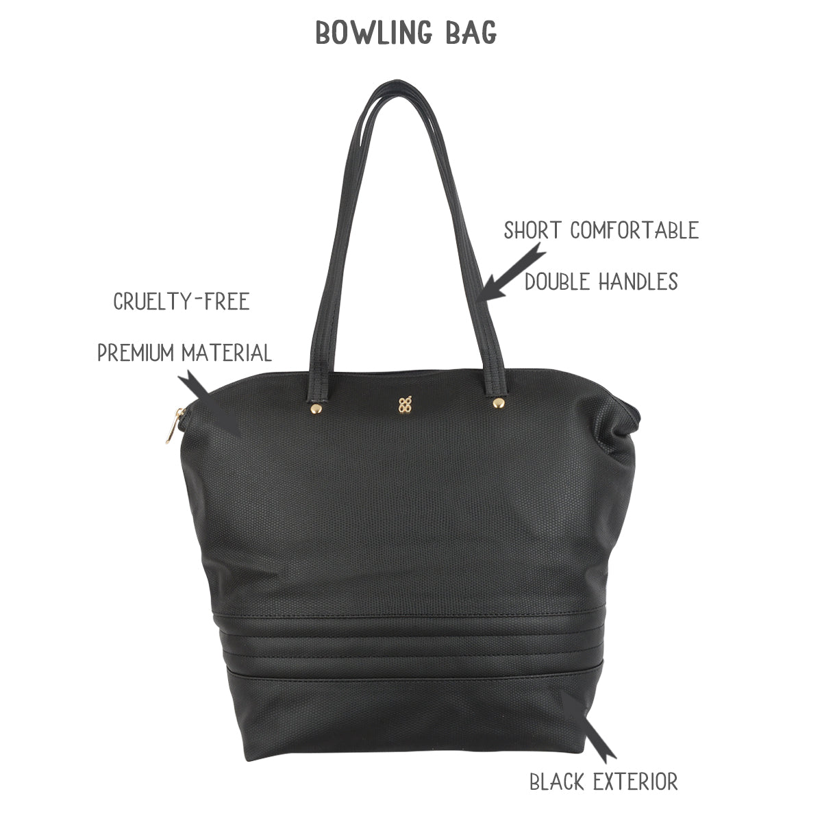 Crimp Black Large Bowling Bags-1