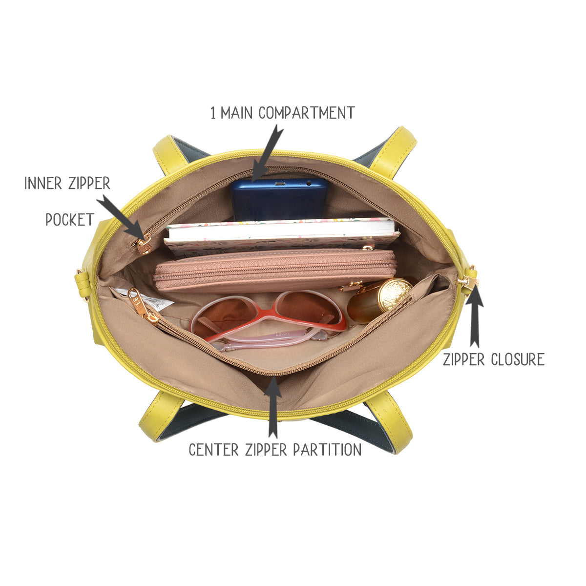 Crocus Green Medium Bags