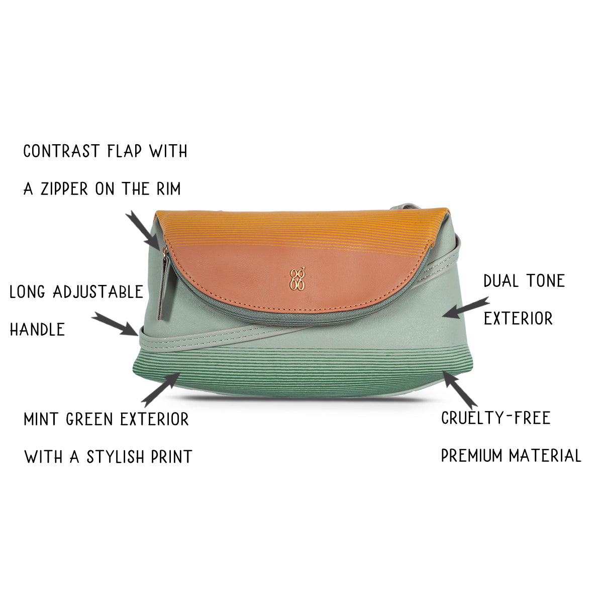 Dapes Green Small Saddle Bags