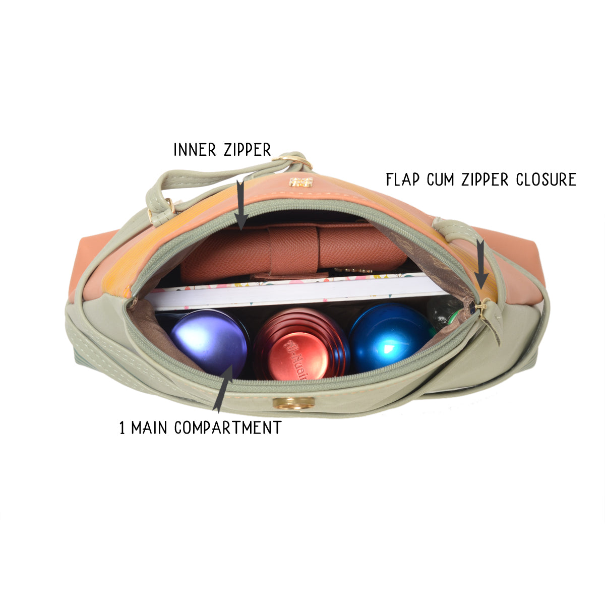 Dapes Green Small Saddle Bags