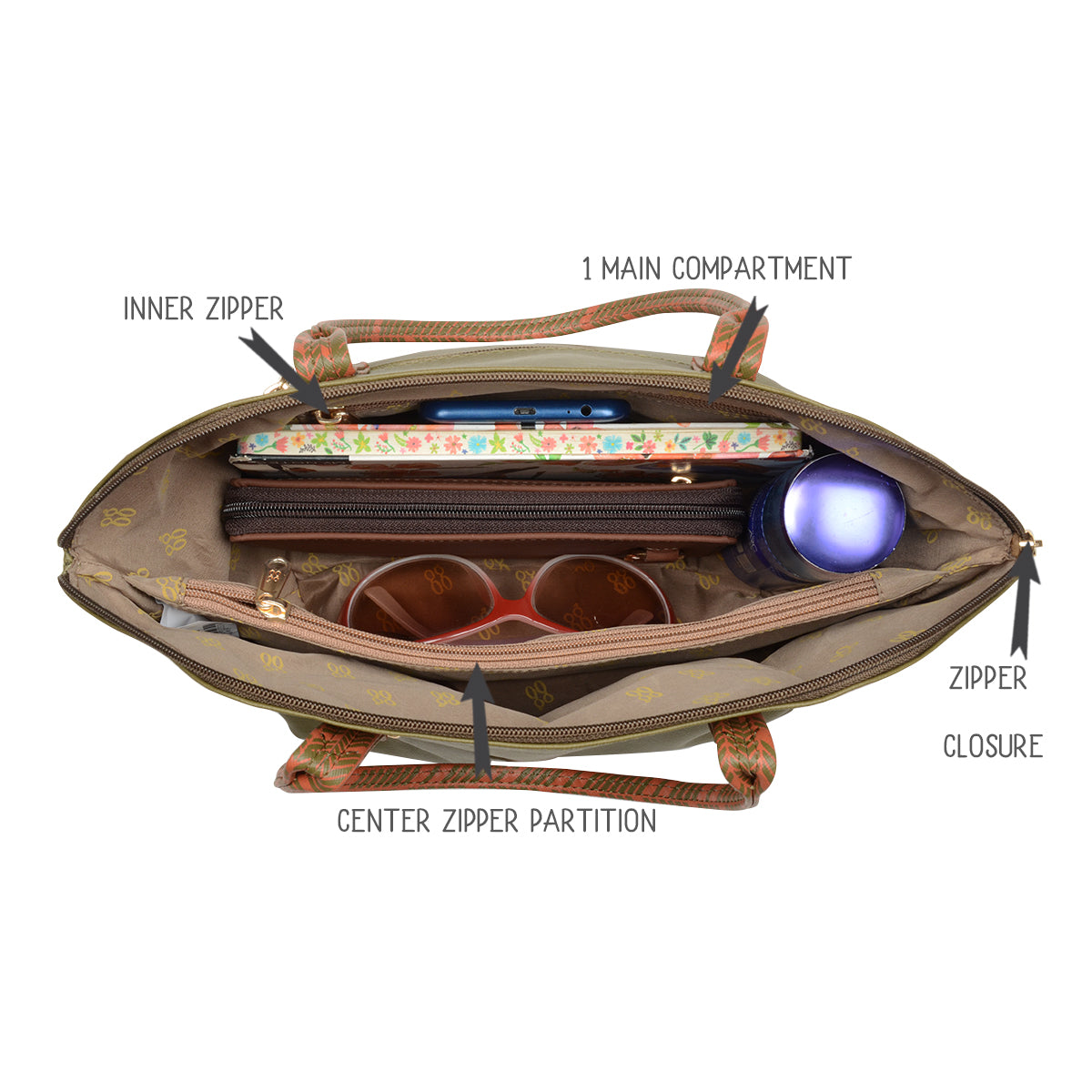 Darn Green Medium Tote Bags-1