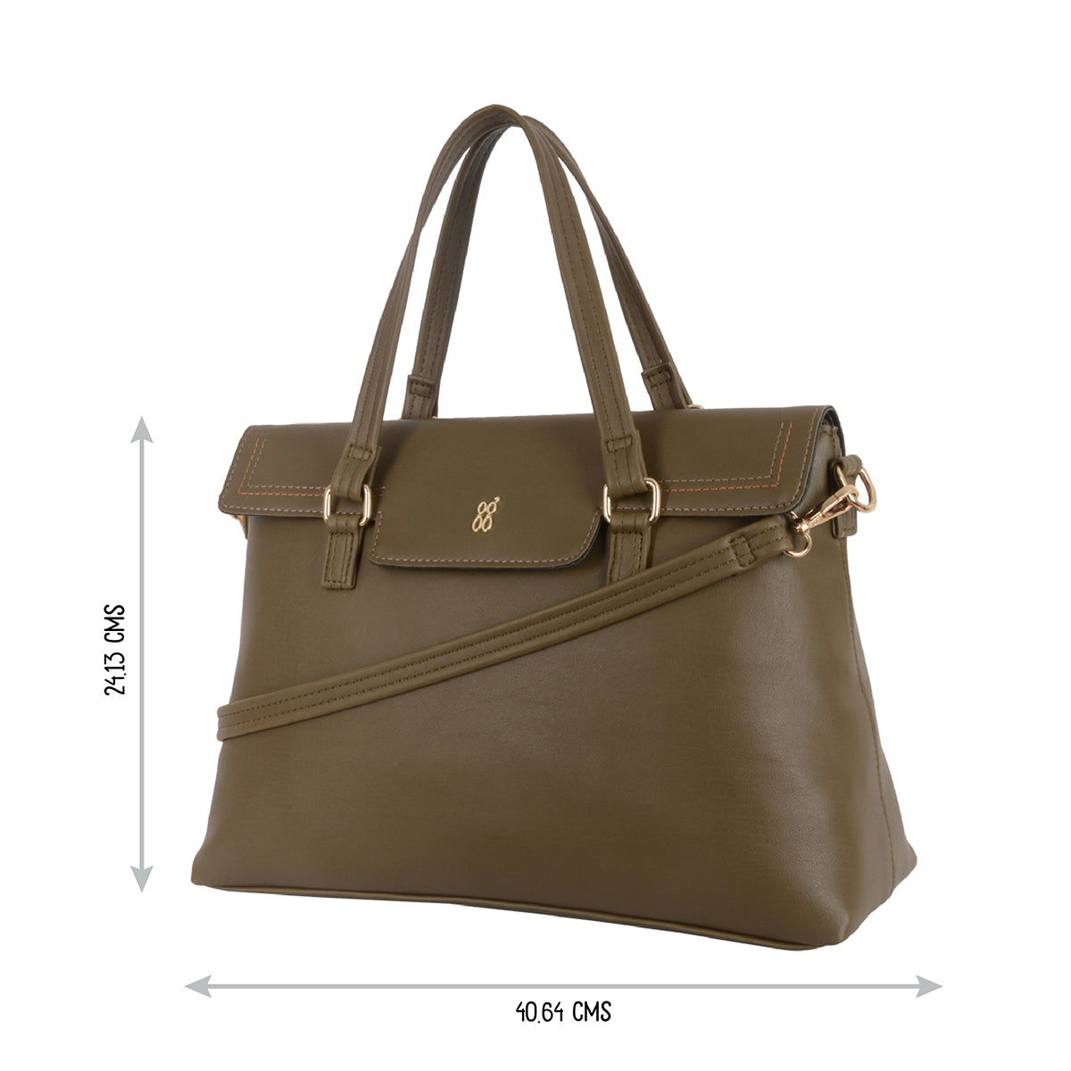 Dim Green Large Satchel Bag