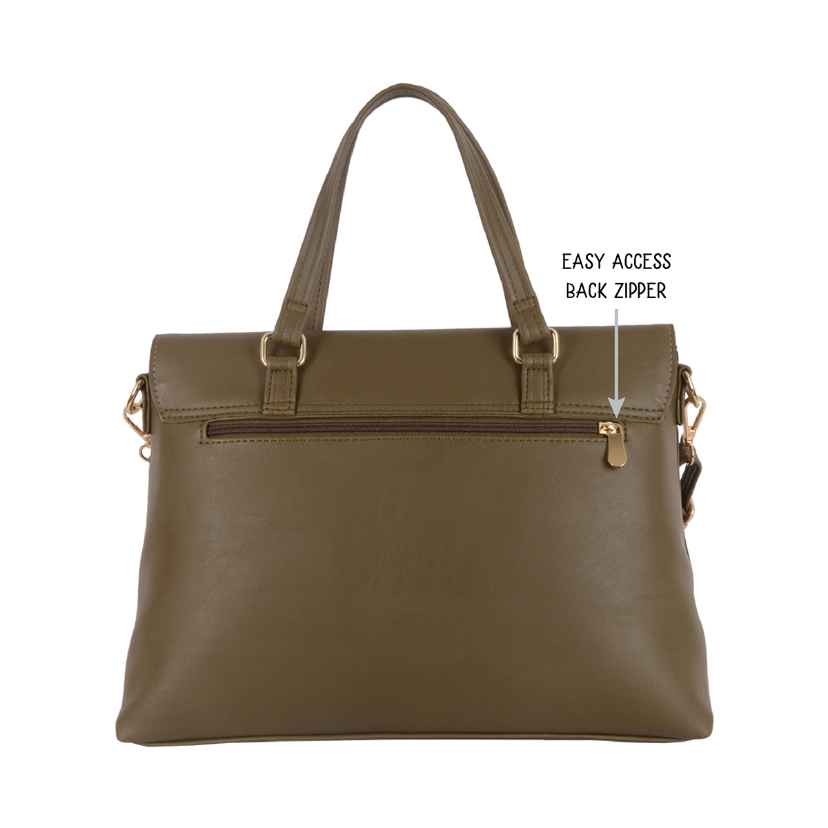 Dim Green Large Satchel Bag