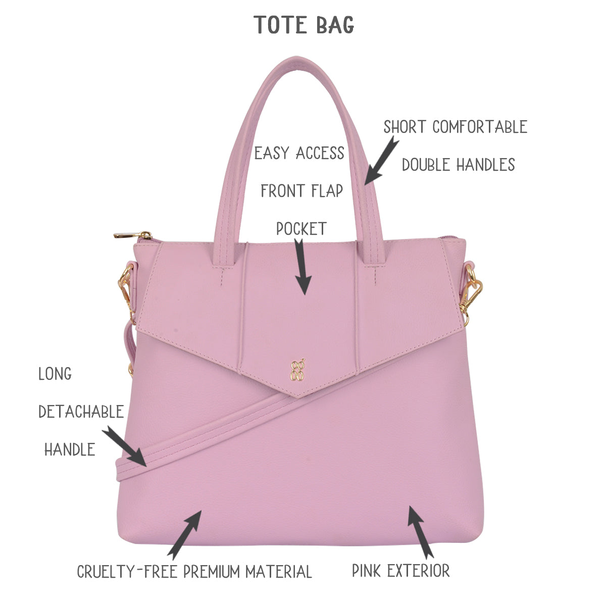 Dory Pink Medium Tote Bag