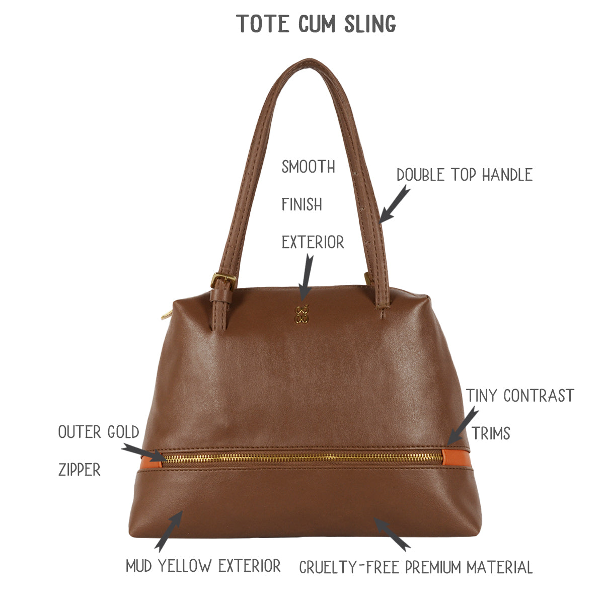 Dous Yellow Small Tote Bags