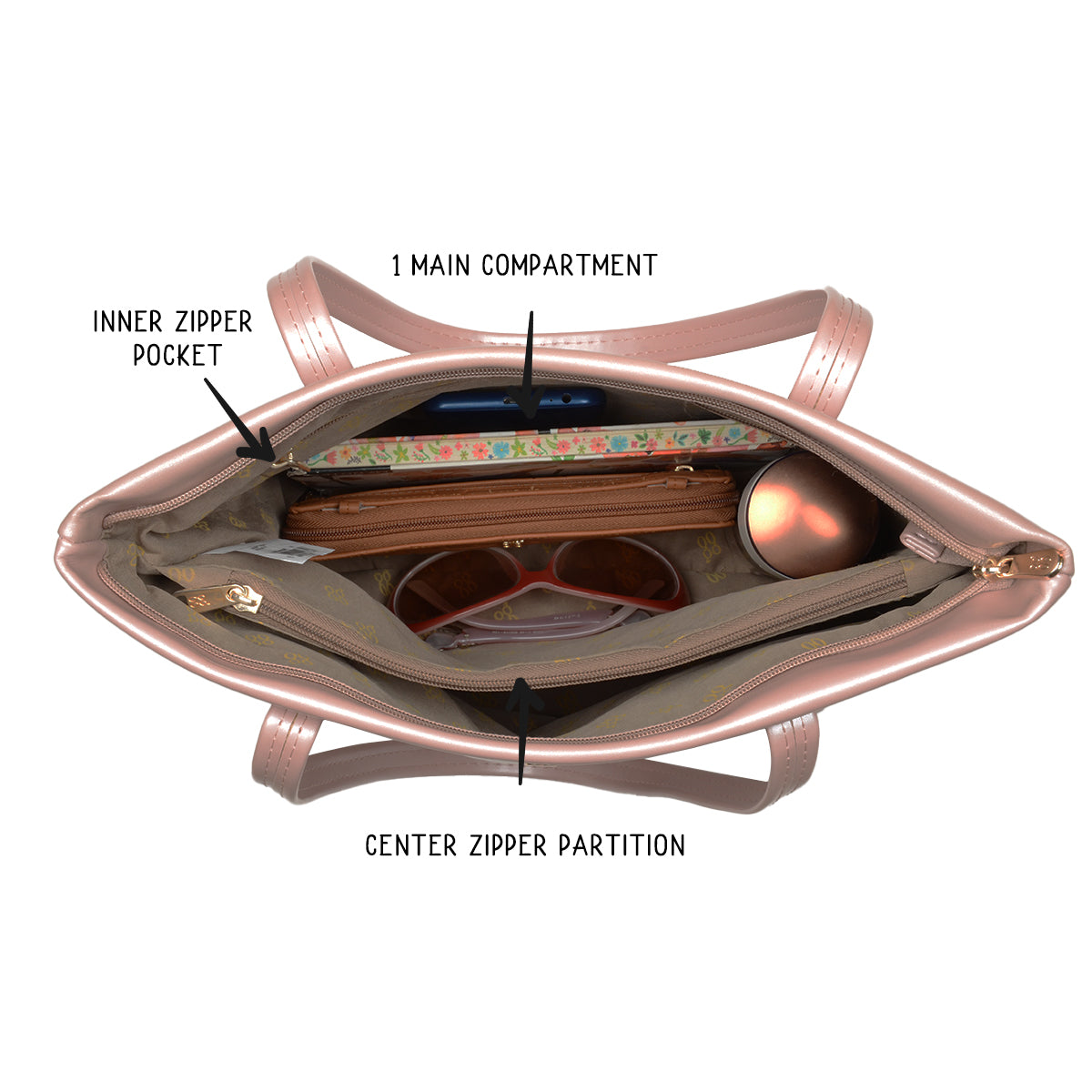 Egyt Pink Large Tote Bags