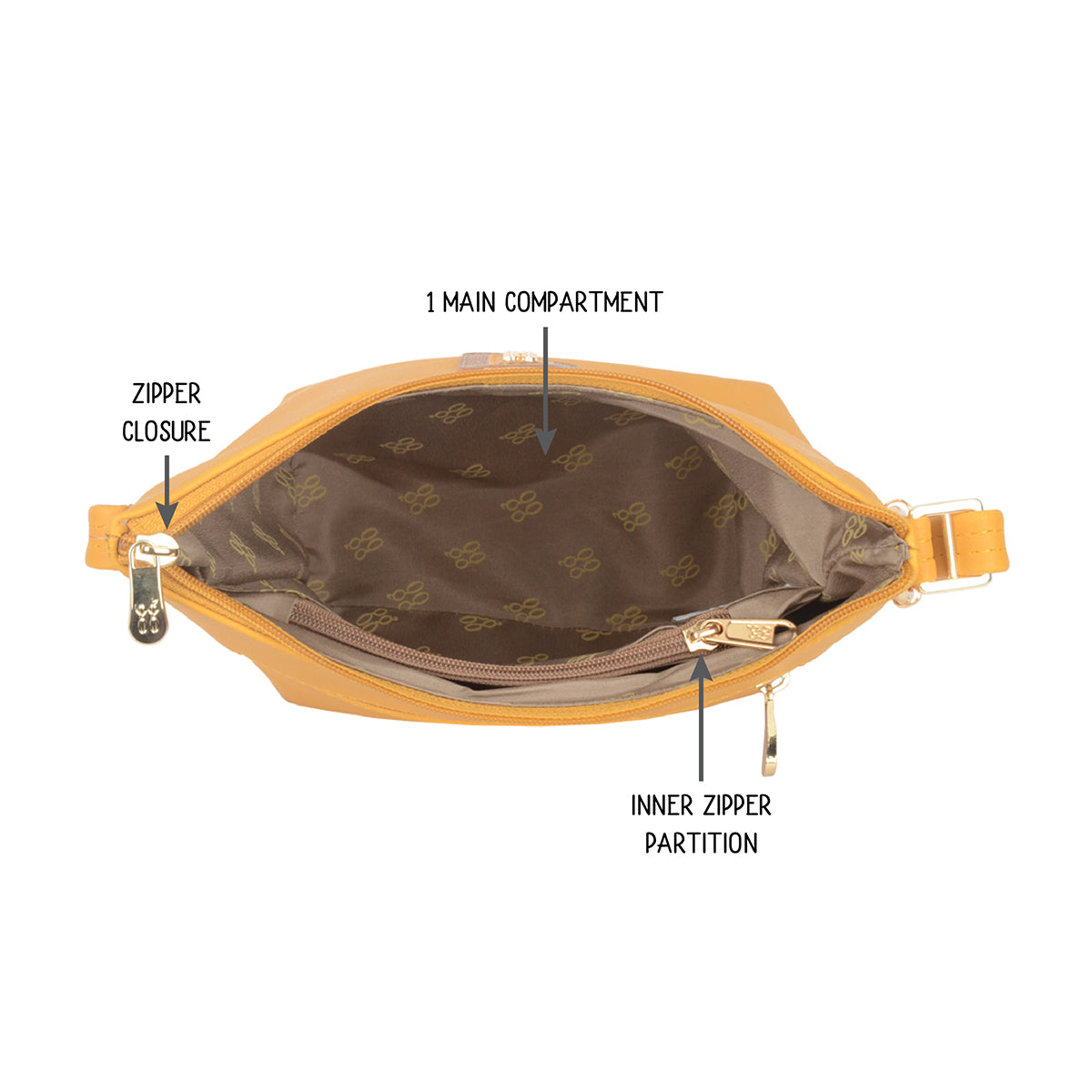 Fezco Yellow Small Hobo Bags