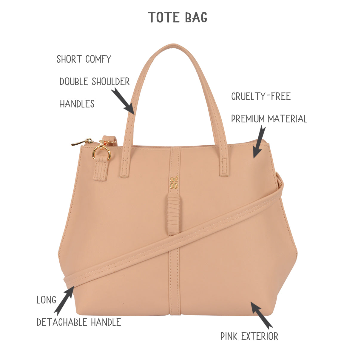 Foster Pink Medium Tote Bag