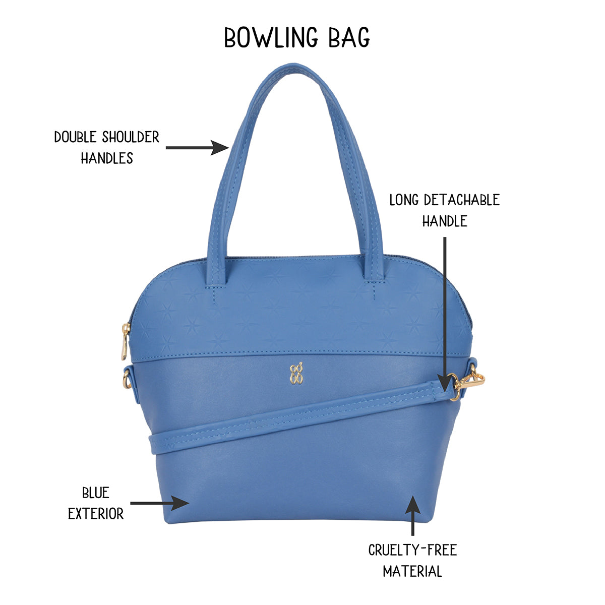 Graves Blue Medium Shoulder Bag