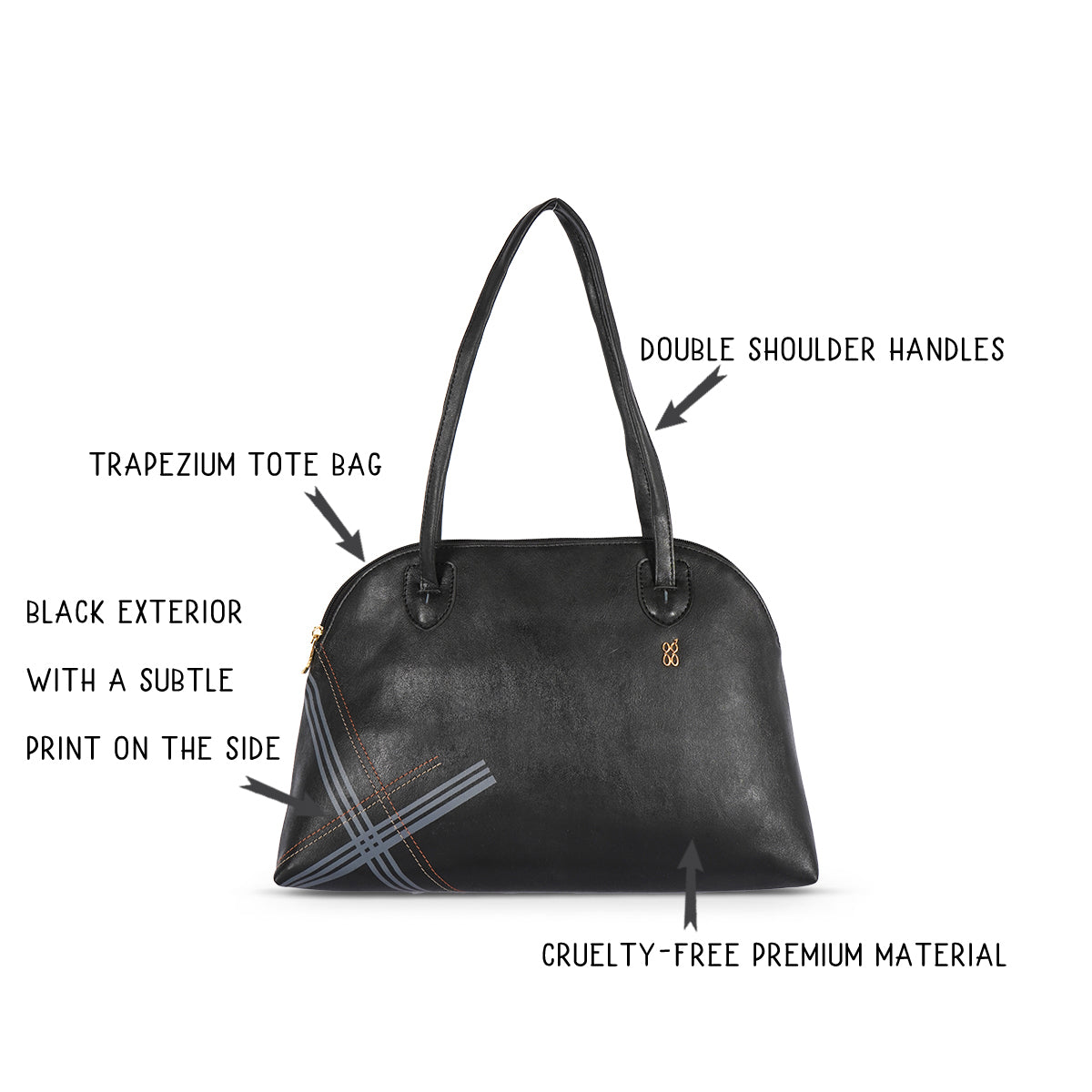 Inspect Black Medium Shoulder Bag