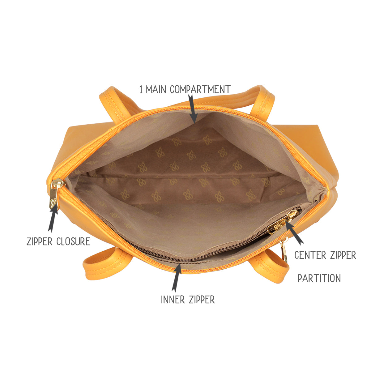 Jack 3T5 Yellow Large Tote Bags