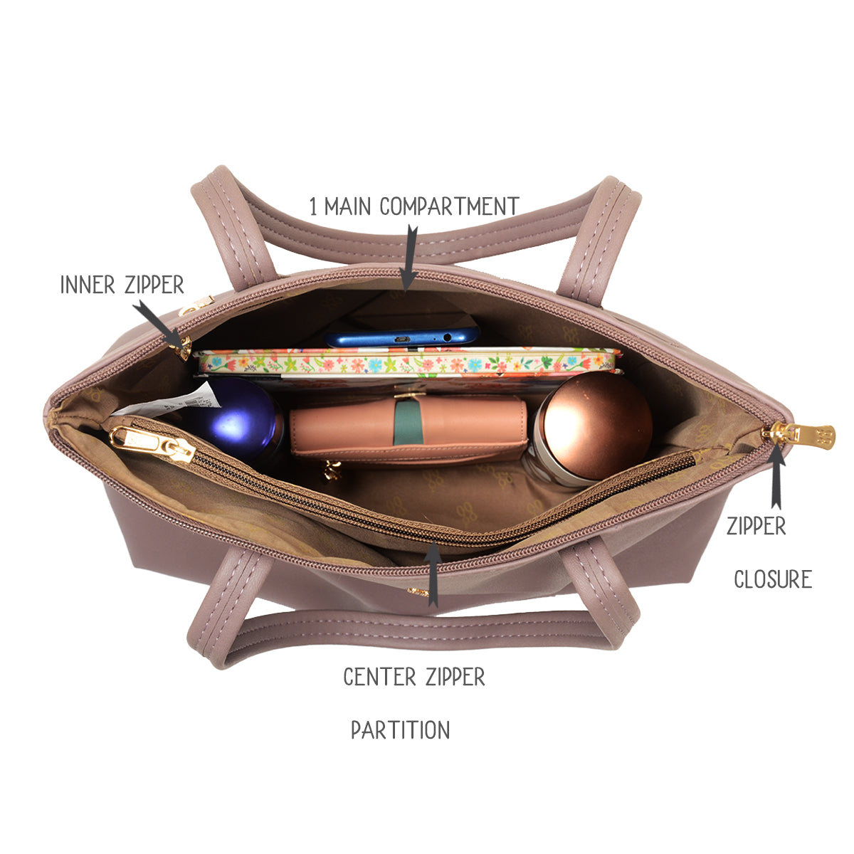 Jack Purple Large Tote Bags