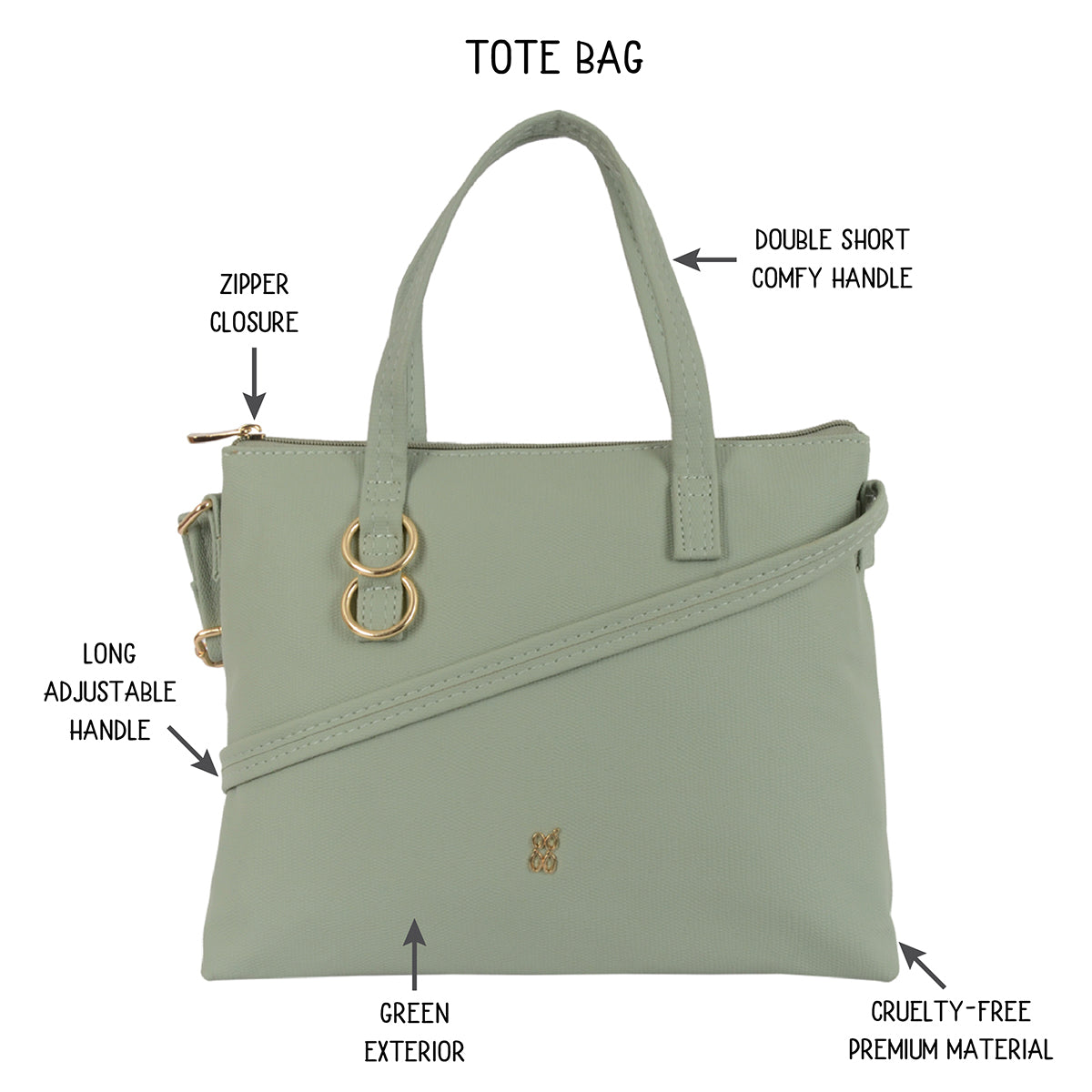 Jenett Green Medium Satchel Bags
