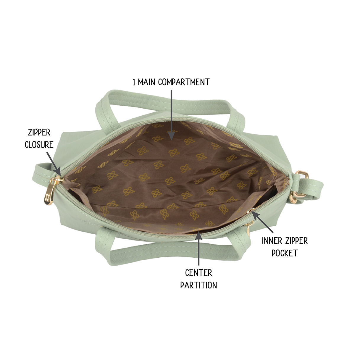 Jenett Green Medium Satchel Bags