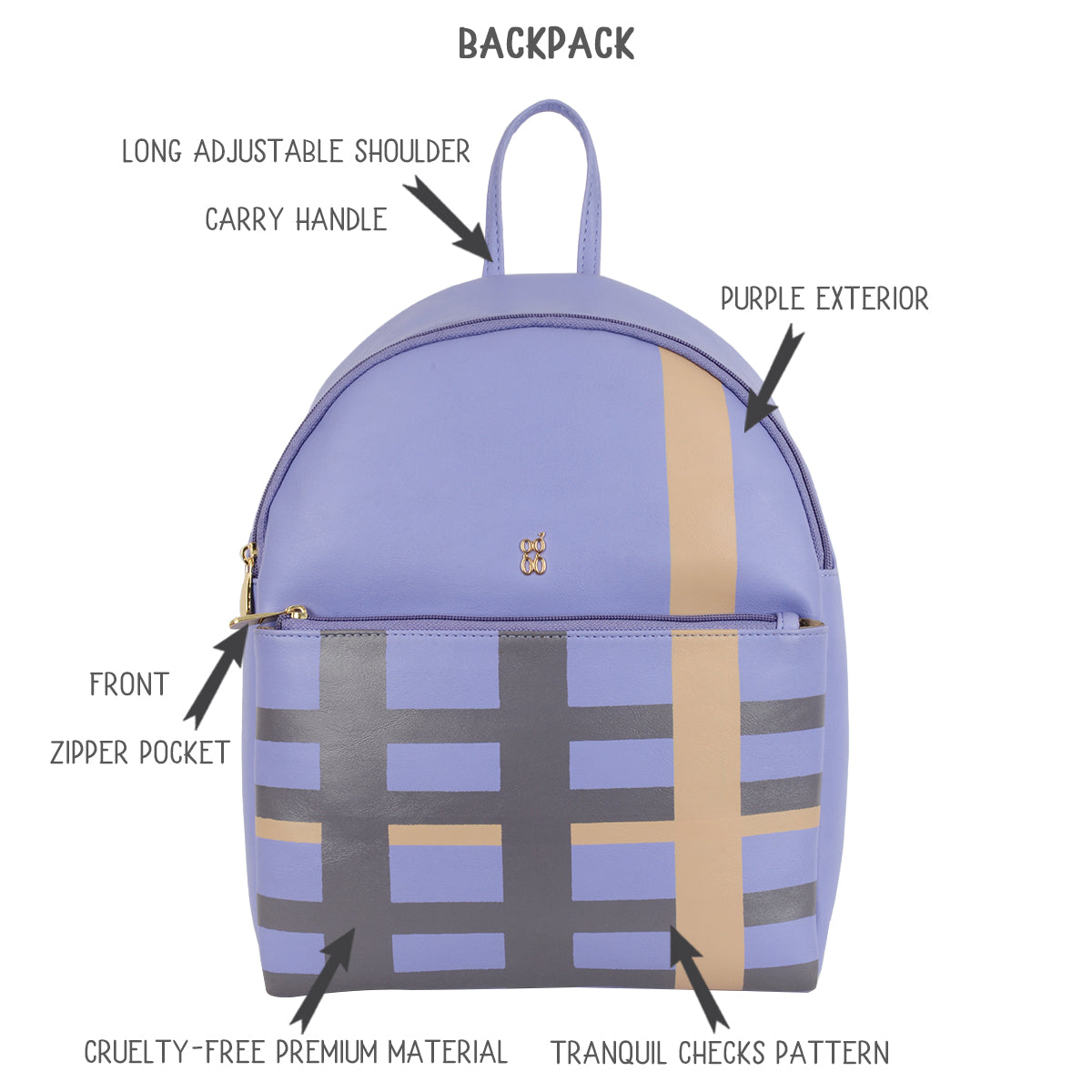 Kevlar Purple Medium Backpack Bags