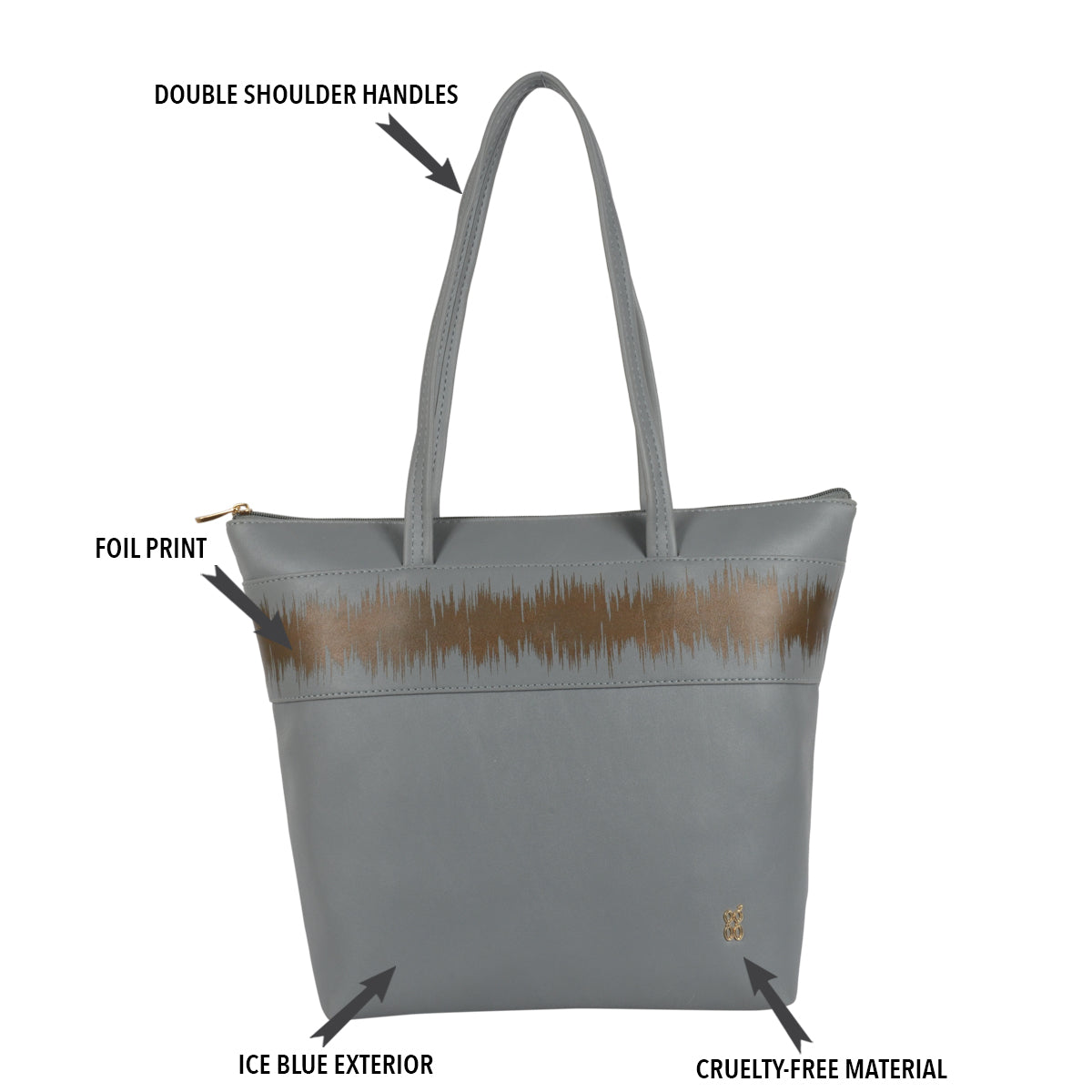 Knife Blue Large Tote Bag