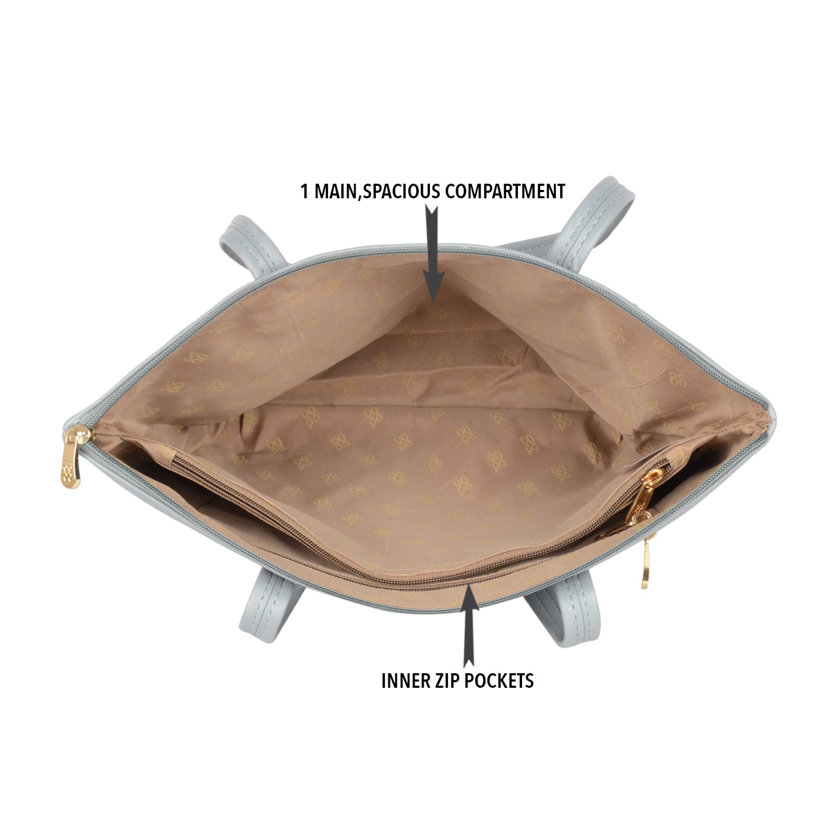 Knife Blue Large Tote Bag