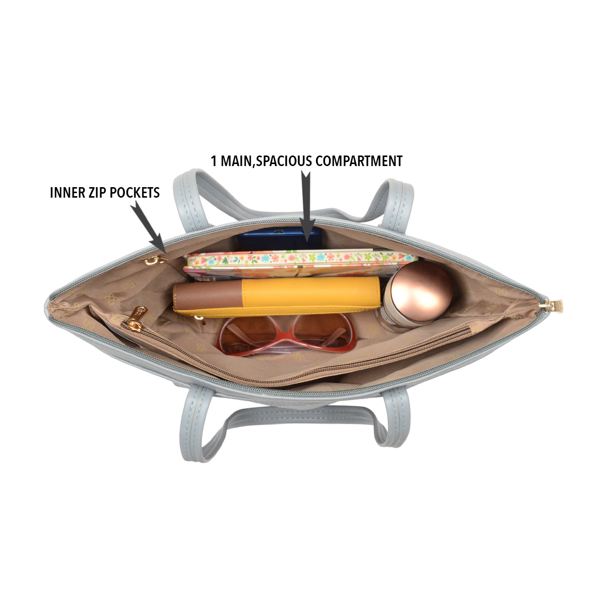 Knife Blue Large Tote Bag