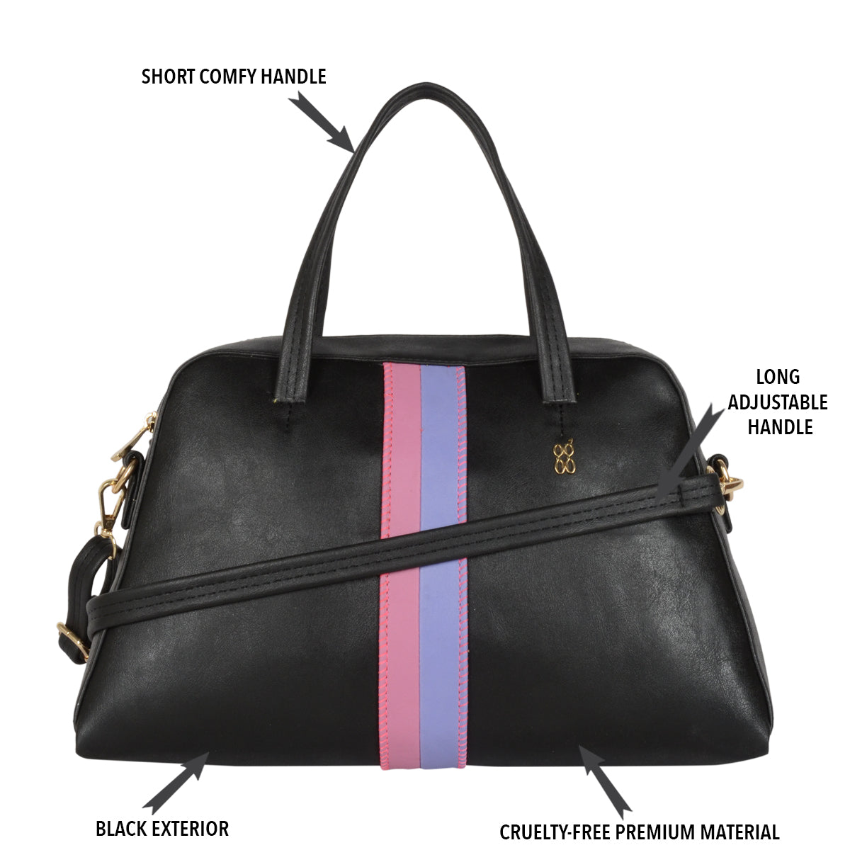 Lair Black Medium Shoulder Bag