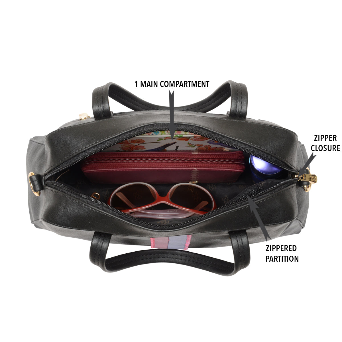 Lair Black Medium Shoulder Bag