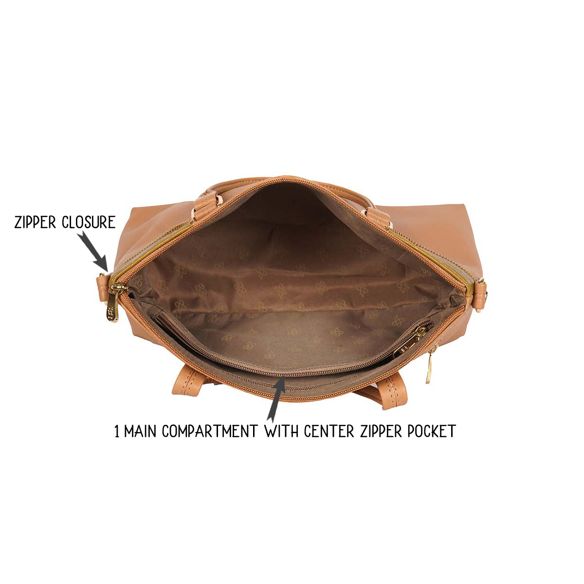 Lany Beige Medium Tote Bag