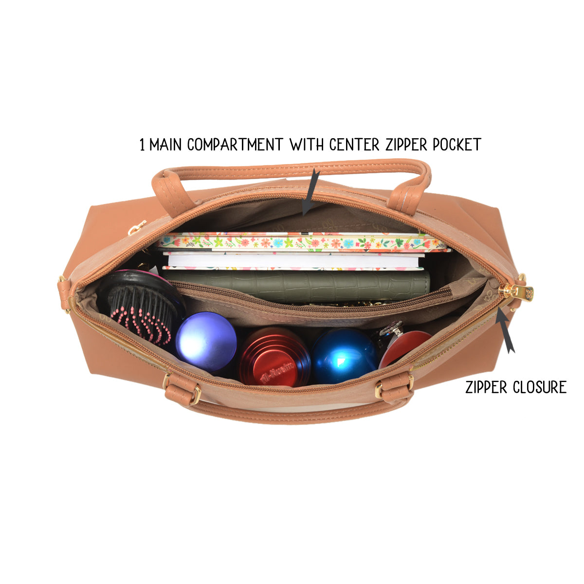 Lany Beige Medium Tote Bag