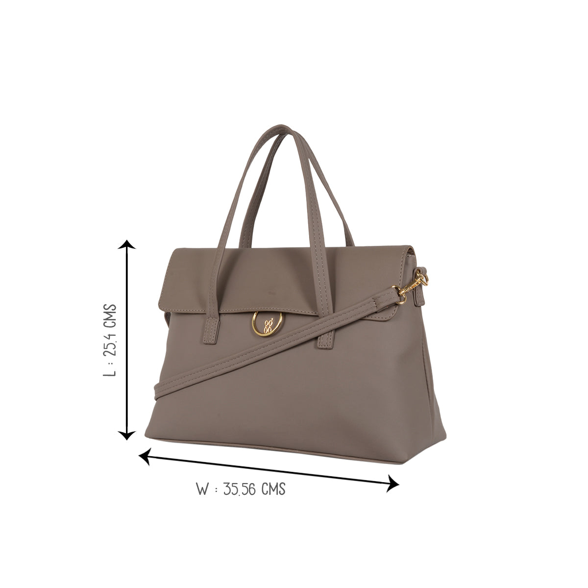 Layla Beige Medium Satchel Bags