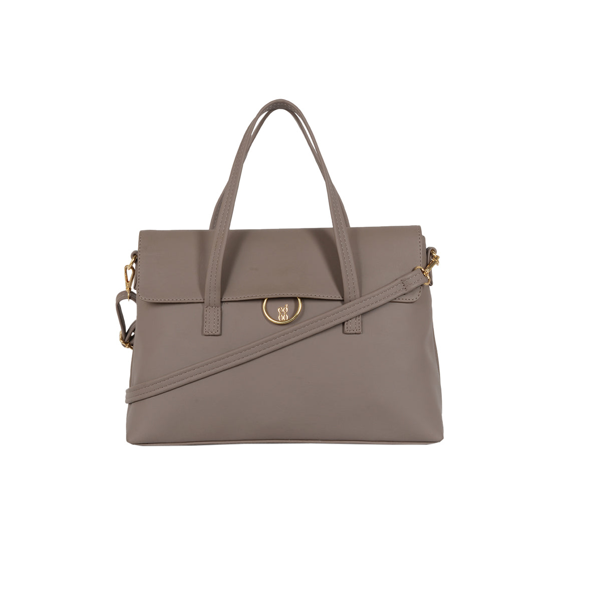 Layla Beige Medium Satchel Bags