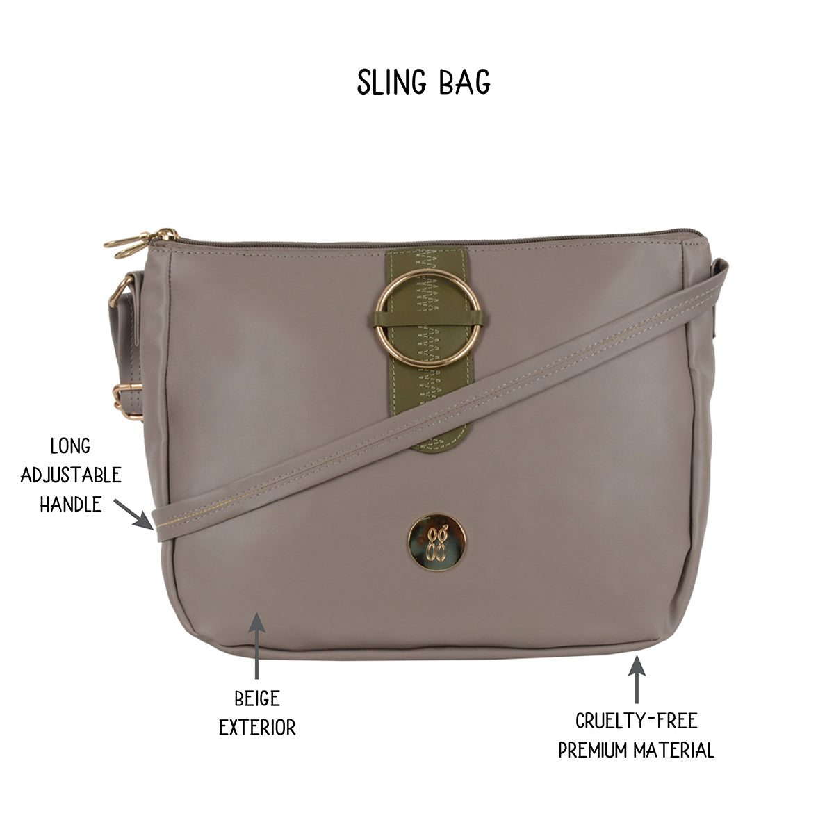 Levi Beige Medium Saddle Bags-1
